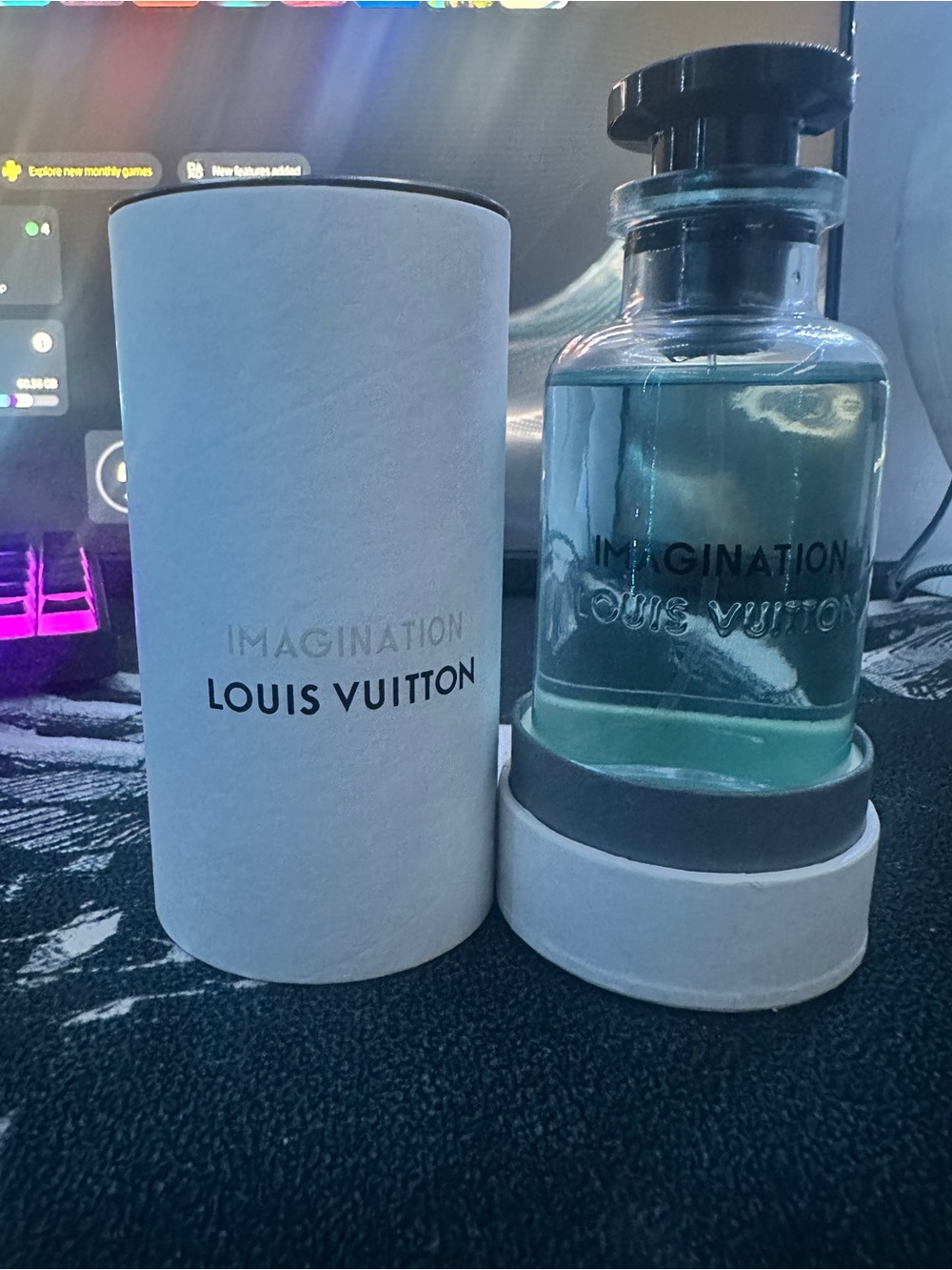 Louis Vuitton Imagination Bath & Body Oil - Light Blue Bottle